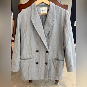 Women double breasted blazer.